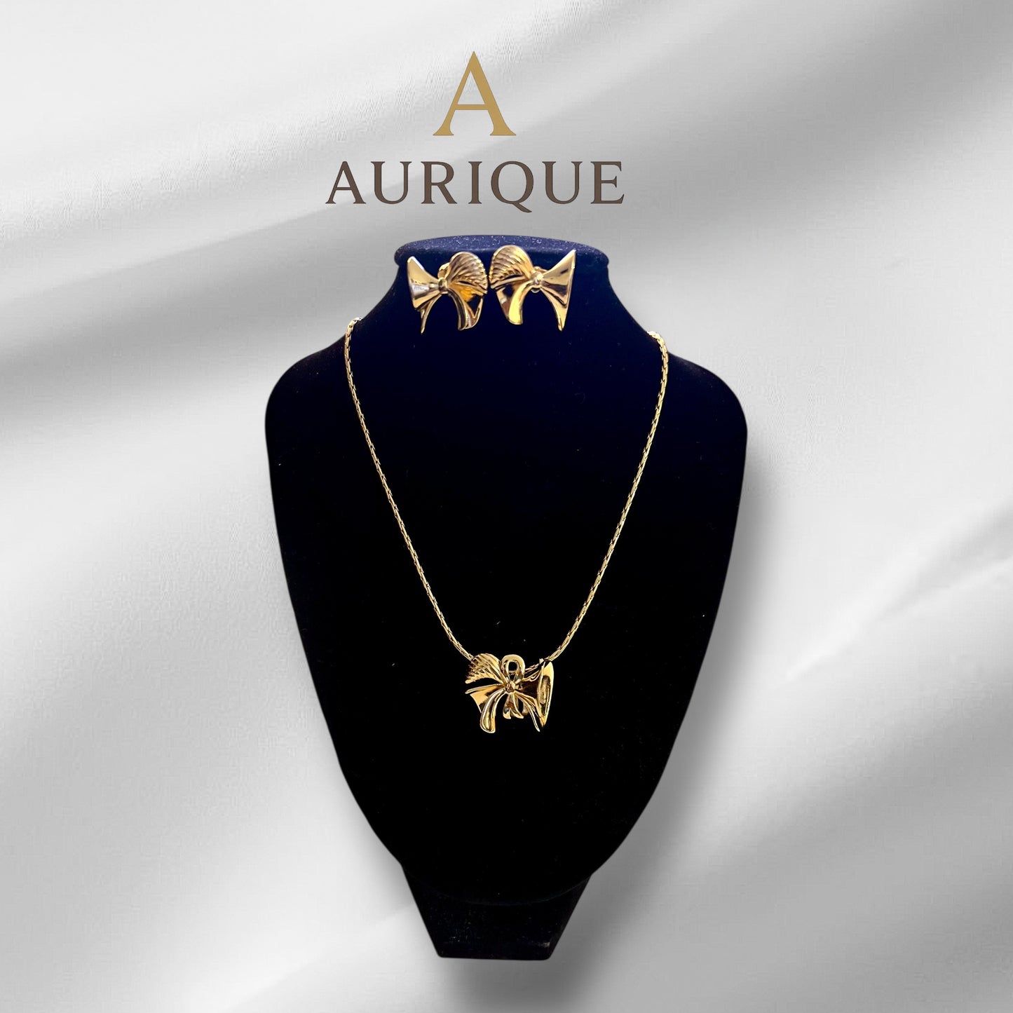 Mini Butterfly Earring, Pendant With Chain