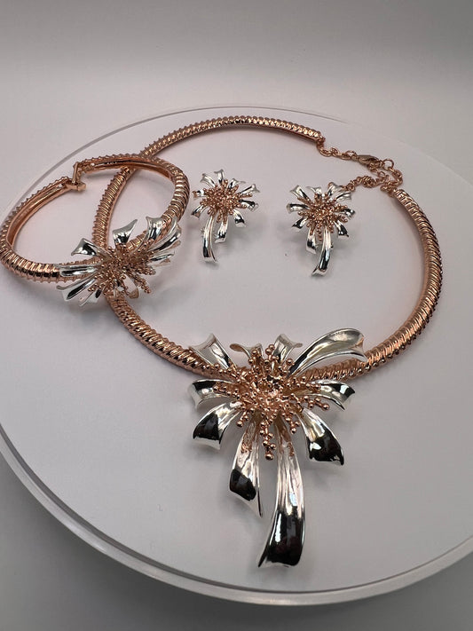 Bronze With Flower Set