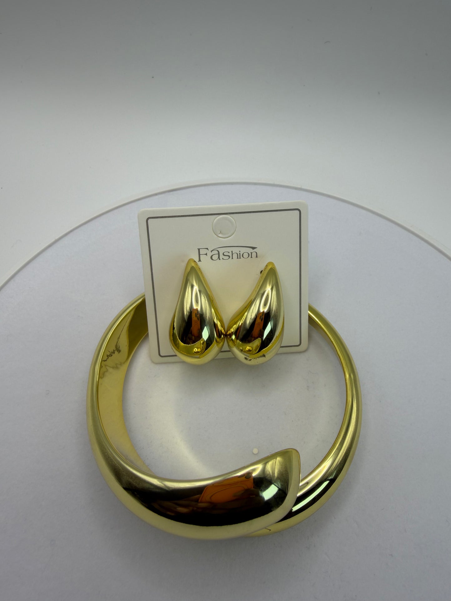 Layered Earrings With Bangle
