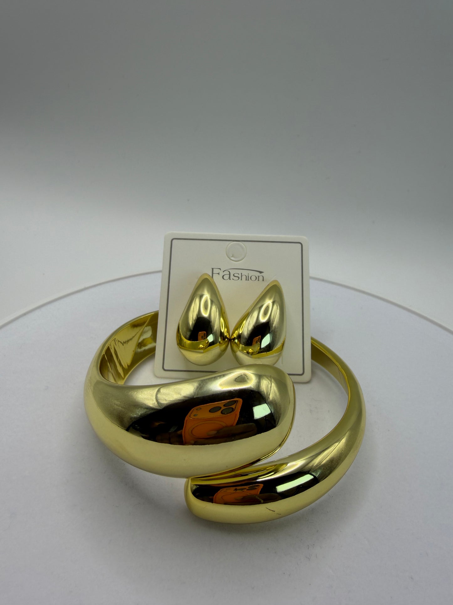 Layered Earrings With Bangle
