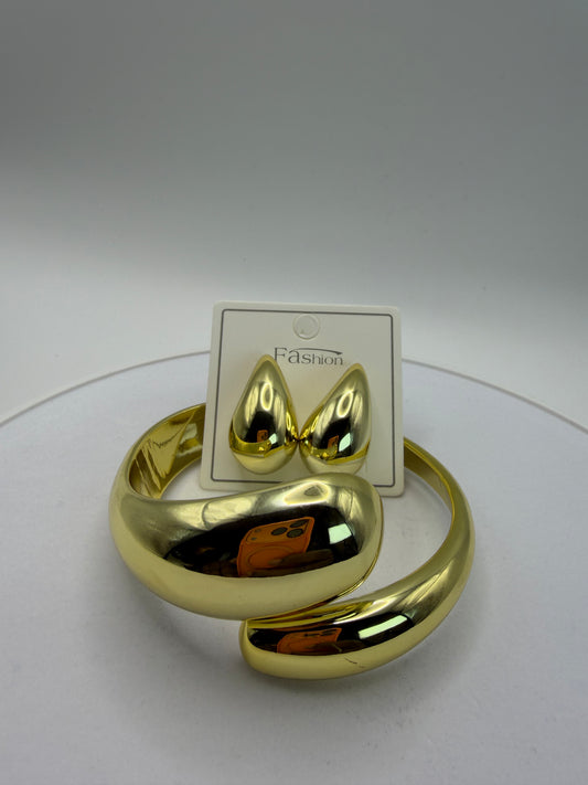 Layered Earrings With Bangle