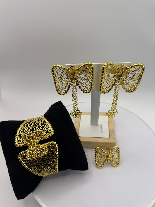 Butterfly Set Bangle with ring