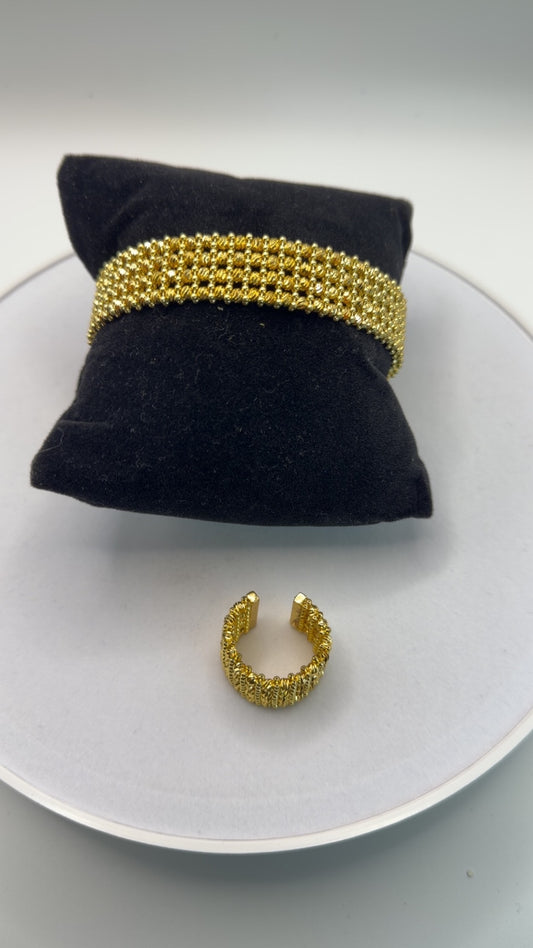 Net Bracelet with Ring