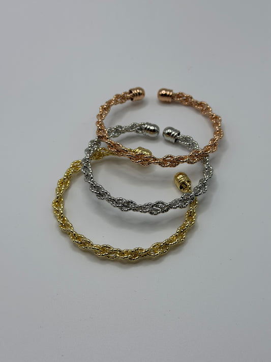 Three Tone Twisted bracelet