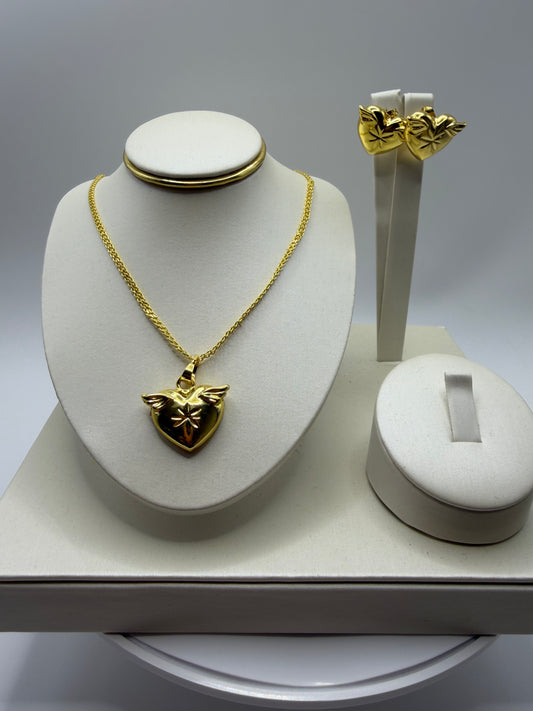 Aurique itallian earrings and pendant 1044