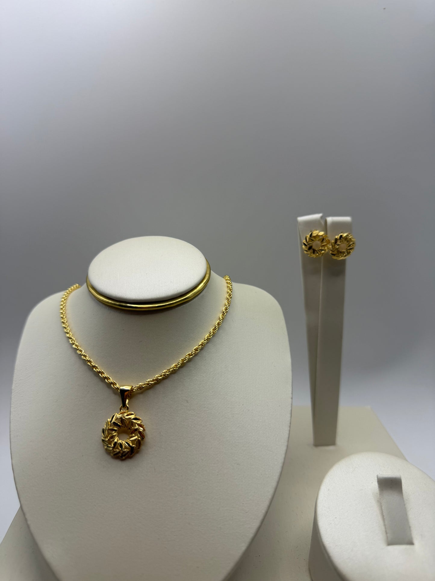 Aurique itallian earring, pendant with chain 1043