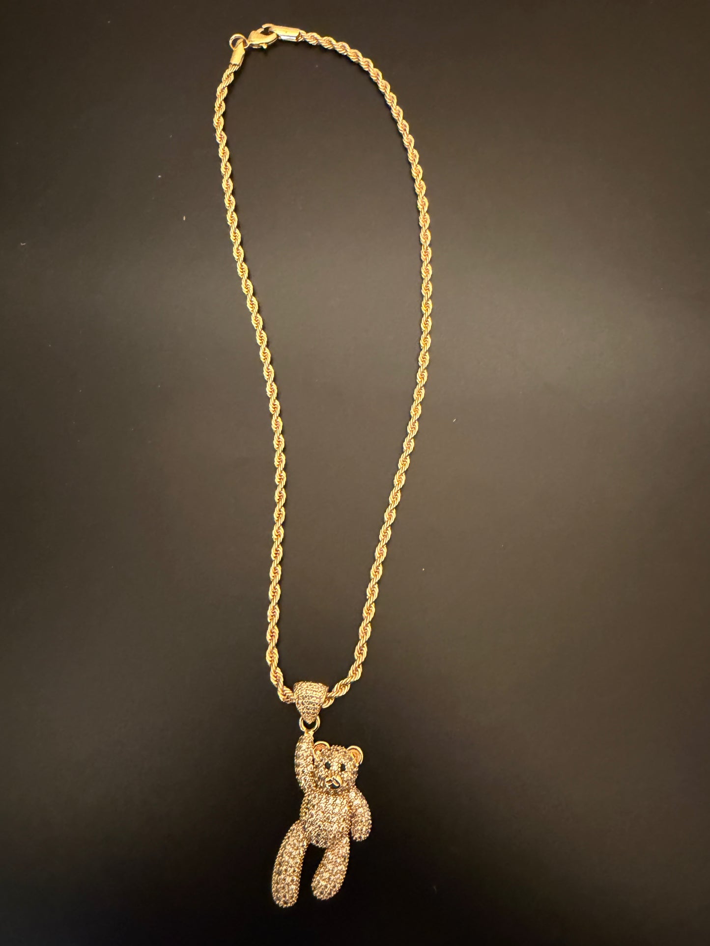 Aurique Teddy Bear with Necklace