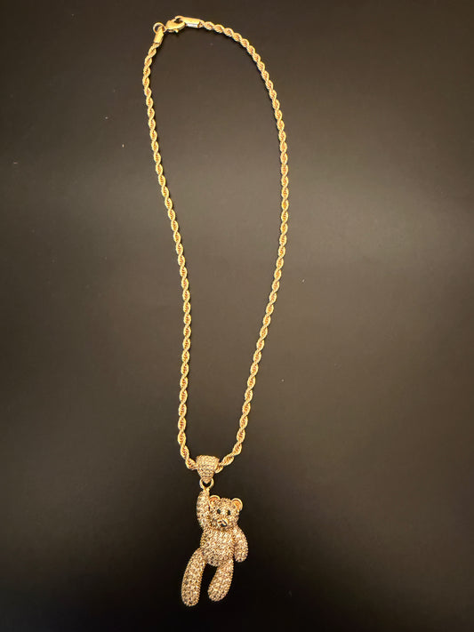 Aurique Teddy Bear with Necklace