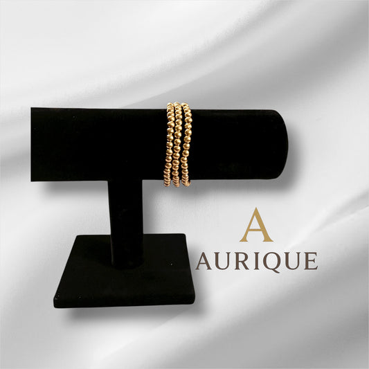 Three pieces beaded bangles