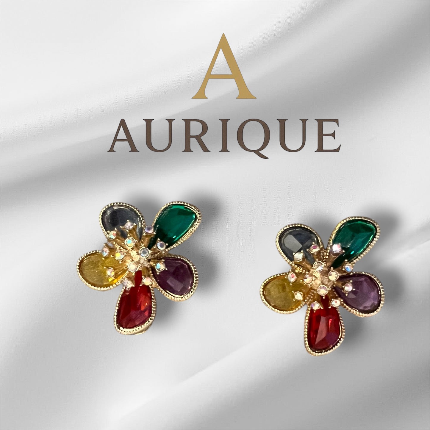 Multicolor Fan Earring