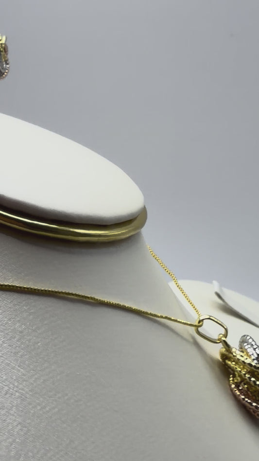 Aurique Itallian Earrings and pendant 1051